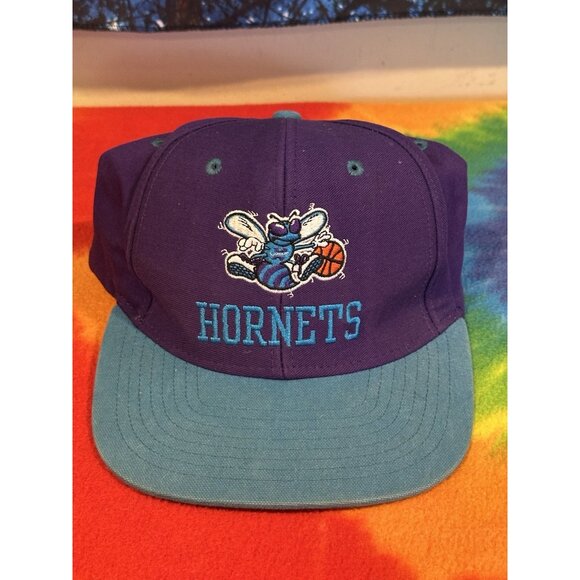 Vintage Adidas Charlotte‎ Hornets SnapBack Hat Youth Size - Picture 1 of 6